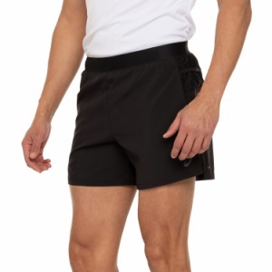 (取寄) アシックス ウーブン コア ランニング ショーツ - 5インチ ASICS Woven Core Running Shorts - 5”  Black/Havana Red