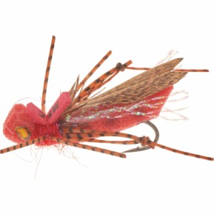 (取寄) モンタナフライカンパニー ウーキー ホッパー ドライ フライ - ダズン Montana Fly Company Wookiee Hopper Dry Fly - Dozen  Red