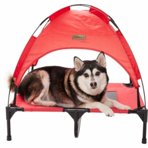 (取寄) コールマン ラージ フォールディング ペット コット ウィズ キャノピー - Coleman Large Folding Pet Cot with Canopy - 30x24x7