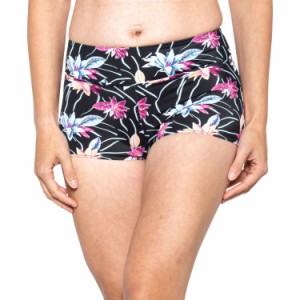 (取寄) ロキシー アクティブ ショーティー バイク ビキニ ボトム Roxy Active Shorty Bike Bikini Bottoms  Anthracite Floral Flow