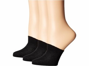 (取寄) ヒュー レディース コットン トゥ トッパー 3-パック HUE women HUE Cotton Toe Topper 3-Pack Black