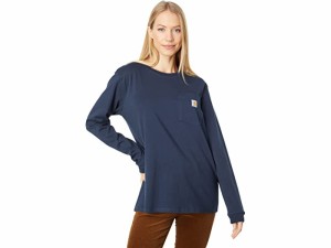 (取寄) カーハート レディース WK126 ワークウェア ポケット ロング スリーブ T-シャツ Carhartt women  WK126 Workwear Pocket Long Sle