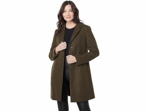 (取寄) カルバンクライン レディース シングル ブレステッド ピーコート Calvin Klein women Calvin Klein Single Breasted Peacoat Choc