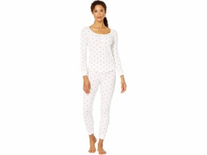 (取寄) プラッシュ レディース サーマル ハート パジャマ + スクランチー セット Plush women  Thermal Heart Pajama + Scrunchie Set Wh