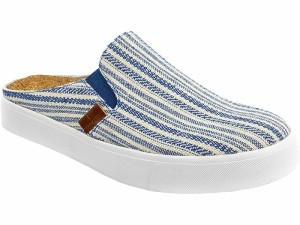 (取寄) リヴァイタライン レディース エスプラナード キャンバス スライド Revitalign women  Esplanade Canvas Slide Blue Stripe