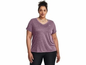 (取寄) アンダーアーマー レディース プラス サイズ テック ソリッド ショート スリーブ V-ネック Under Armour women Under Armour Plus