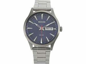 (取寄) ニクソン メンズ セントリー ソーラー ステインレス スティール Nixon men Nixon Sentry Solar Stainless Steel Navy Sunray/Silv