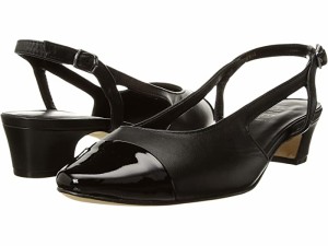 (取寄) ヴァネリ レディース アリズ Vaneli women  Aliz Black Nappa/Black Patent