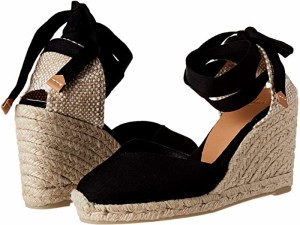 (取寄) カスタニエール キアラ 80 ウム ウェッジ エスパドリーユ CASTANER  Chiara 80 mm Wedge Espadrille Black 1