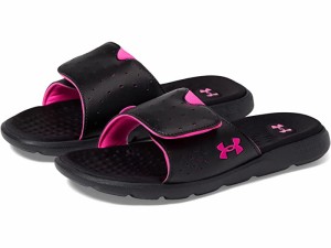 (取寄) アンダーアーマー レディース イグナイト 7 スライド Under Armour women Under Armour Ignite 7 Slide Black/Black/Rebel Pink