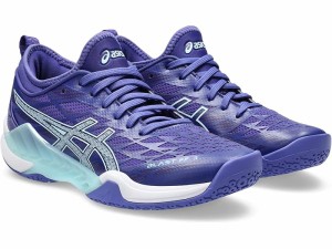 (取寄) アシックス レディース ブラスト FF 3 バレーボール シューズ ASICS women ASICS Blast FF 3 Volleyball Shoe Eggplant/Aquamarin