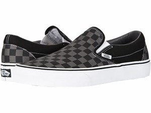 (取寄) バンズ クラシック スリップ-オン コア クラシックス Vans  Classic Slip-On Core Classics (Checkerboard) Black/Pewter