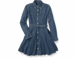 (取寄) ラルフローレン キッズ ガールズ ベルテッド コットン デニム シャツドレス (ビッグ キッズ) Polo Ralph Lauren Kids girls  Belt