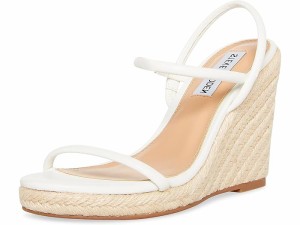 (取寄) スティーブマデン レディース ユーデル ウェッジ サンダル Steve Madden women Steve Madden Udell Wedge Sandal White Leather