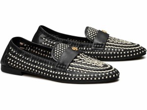 (取寄) トリーバーチ レディース ウーブン バレエ ローファー Tory Burch women Tory Burch Woven Ballet Loafer John Coco/Light Cream