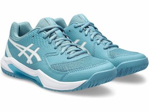 (取寄) アシックス レディース ゲルデディケート 8 テニス シューズ ASICS women ASICS GEL-Dedicate 8 Tennis Shoe Gris Blue/White