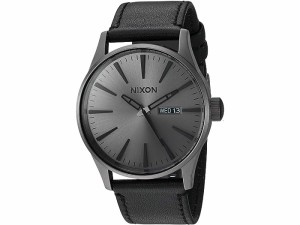 (取寄) ニクソン メンズ セントリー レザー Nixon men Nixon Sentry Leather Gunmetal/Black