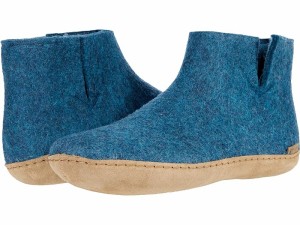 (取寄) グレーラップ ウール ブート レザー アウトソール Glerups  Wool Boot Leather Outsole Petrol