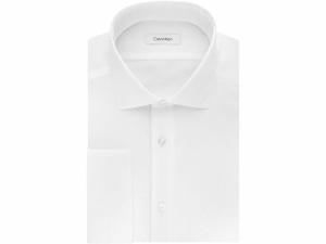 (取寄) カルバンクライン メンズ メンズ ドレス シャツ スリム フィット ノン アイロン ソリッド フレンチ カフ Calvin Klein men Calvin