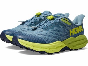 (取寄) キッズ スピードゴート 5 (ビッグ キッド) Hoka Kids kids Hoka Kids Speedgoat 5 (Big Kid) Stone Blue/Dark Citron