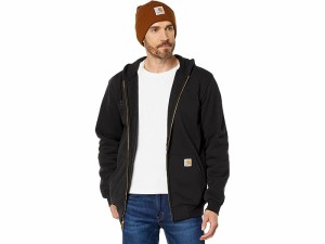 (取寄) カーハート メンズ MW フーデット ジップ フロント スウェットシャツ Carhartt men  MW Hooded Zip Front Sweatshirt Black