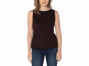 (取寄) リバプール レディース スリーブレス ボートネック リブ ニット トップ Liverpool women Liverpool Sleeveless Boatneck Rib Knit