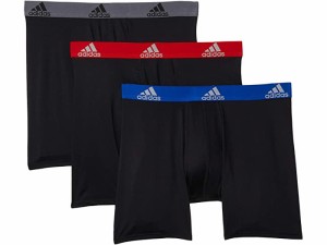 (取寄) アディダス メンズ パフォーマンス ボクサー ブリーフ 3-パック adidas men  Performance Boxer Brief 3-Pack Black/Collegiate R