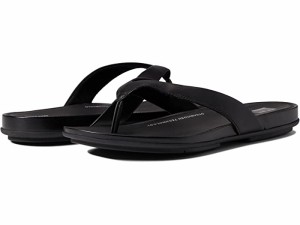 (取寄) フィットフロップ レディース グレイシー レザー フリップ-フロップス FitFlop women  Gracie Leather Flip-Flops All Black