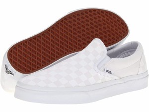 (取寄) バンズ クラシック スリップ-オン コア クラシックス Vans  Classic Slip-On Core Classics (Checkerboard) True White/True Whit