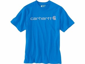 (取寄) カーハート メンズ シグニチャー ロゴ S/S T-シャツ Carhartt men Carhartt Signature Logo S/S T-Shirt Blue Glow