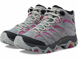 (取寄) メレル レディース モアブ 3 ミッド ウォータープルーフ Merrell women Merrell Moab 3 Mid Waterproof Monument/Fuchsia