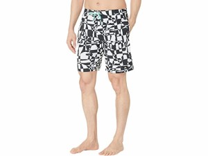 (取寄) アディダス メンズ チェック クラシックス 19 スイム ショーツ adidas men adidas Shreded Check Classics 19" Swim Shorts White