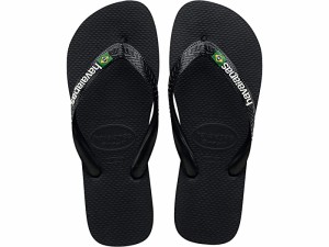 (取寄) ハワイアナス メンズ ブラジル ロゴ フリップ フロップ サンダル Havaianas men  Brazil Logo Flip Flop Sandal Black/Black