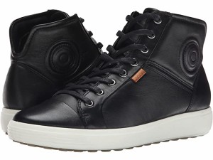 (取寄) エコー レディース ソフト 7 ハイ トップ ECCO women  Soft 7 High Top Black/Black