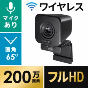 WEBカメラ ワイヤレス 無線接続 2.4GHz ドライバー不要 Zoom Microsoft Teams対応[CMS-V65BK]