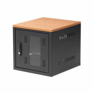 小型機器収納ボックス W400 D450mm 木目天板[CP-KBOX4BK]