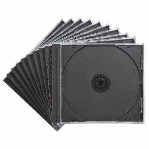 CDプラケース CD DVD BD 1枚収納 10枚セット ブラック[FCD-PN10BKN]
