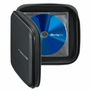 ブルーレイディスク対応 セミハード ファイルケース CD DVD BD 24枚収納 ブラック [FCD-WLBD24BK]