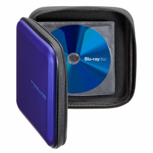 ブルーレイディスク対応 セミハード ファイルケース CD DVD BD 24枚収納 ブルー [FCD-WLBD24BL]