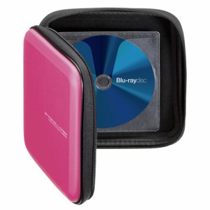 ブルーレイディスク対応 セミハード ファイルケース CD DVD BD 24枚収納 ピンク [FCD-WLBD24P]