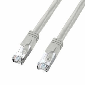 PoE対応 Cat6 LANケーブル 10m ライトグレー 48V給電 [KB-T6POE-10]