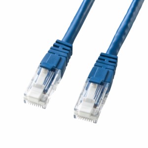 つめ折れ防止 LANケーブル Cat6 ブルー 5m[KB-T6TS-05BLN]