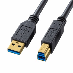 USB3.0ケーブル USB A USB Bコネクタ 1m ブラック[KU30-10BKK]