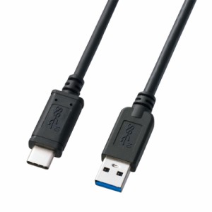 USBケーブル 0.5m USB3.1 Gen2 USB A - Type-C ブラック[KU31-CA05]