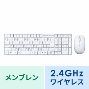 マウス付きワイヤレスキーボード ホワイト[SKB-WL34SETW]