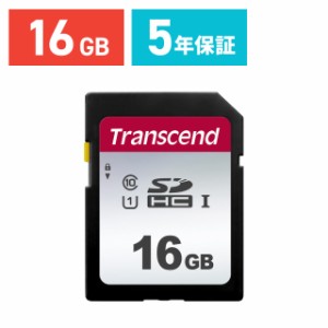 SDカード 16GB Class10 UHS-I R:95MB/s W:45MB/s SDHC Transcend [TS16GSDC300S]