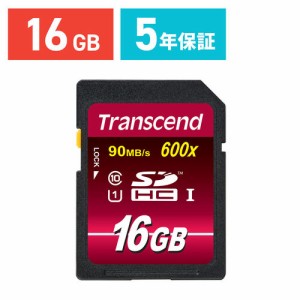 SDカード 16GB Class10 UHS-I R:90 W:45MB/s Transcend SDカード [TS16GSDHC10U1]