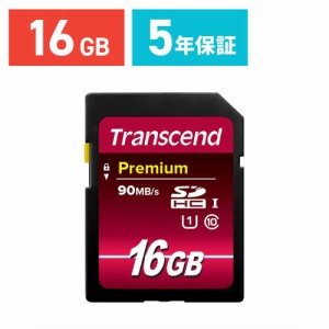 SDカード 16GB class10 UHS-I Premium Transcend SDHC [TS16GSDU1]