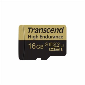 高耐久 microSDカード 16GB Class10 ドライブレコーダー向け MLCフラッシュ搭載 Transcend  [TS16GUSDHC10V]  