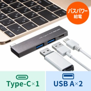 USB Type-C 3ポートスリムハブ[USB-3TCH22SN]